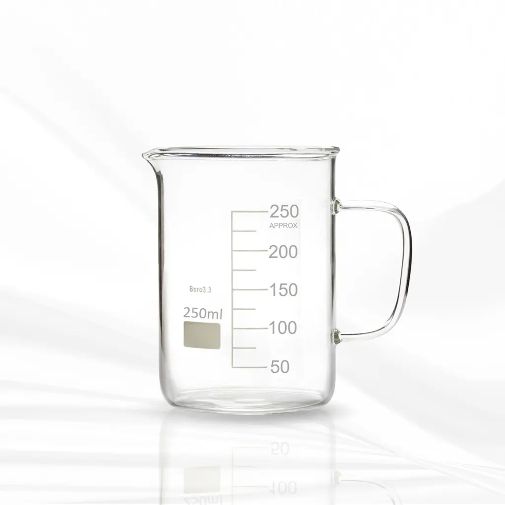  Beaker, Low Form, With Spout, Borosilicate Glass 250 mL